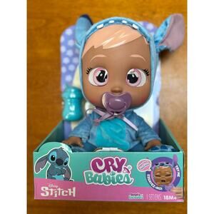 Cry Babies Disney Nurturing Baby Doll Dressed as Stitch, New in Box